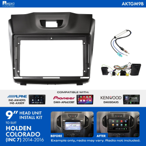 AERPRO 9" INSTALLATION KIT TO SUIT 2014-2016 HOLDEN COLORADO