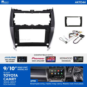 AERPRO 9/10" INSTALLATION KIT TO SUIT TOYOTA CAMRY 2012-2017