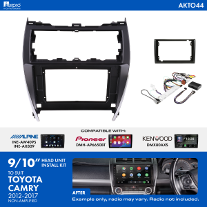 AERPRO 9/10" INSTALLATION KIT TO SUIT TOYOTA CAMRY 2012-2017