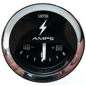 Smiths 52mm Electrical Ammeter Gauge (Chrome Bezel) 