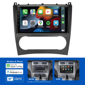AERPRO 9" MULTIMEDIA RECEIVER TO SUIT MERCEDES C 2004-06, CLC 2008-11