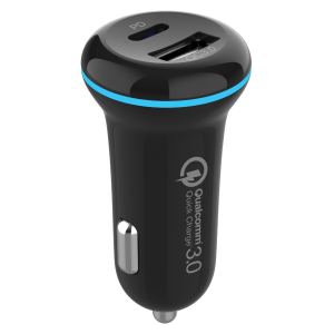 AERPRO QC 3.0 DUAL USB IN CAR CHARGER