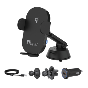 AERPRO 15W WIRELESS CHARGING SMART PHONE HOLDER KIT