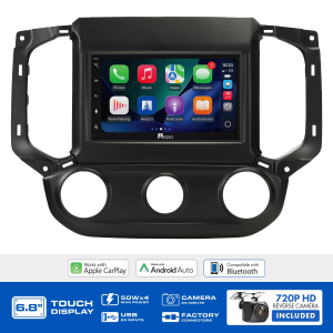 AERPRO 6.8" MULTIMEDIA RECEIVER TO SUIT HOLDEN COLORADO @ TRAILBLAZER WITH BLACK FACIA AND 720P CAMERA