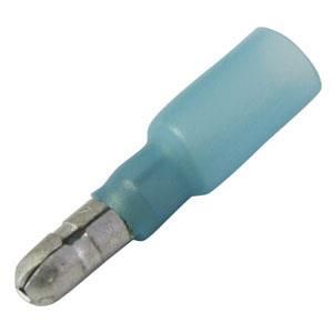 Bellanco Blue 4mm Male Bullet Adhesive Lined Heatshrink Terminal (Pack Of 50) 