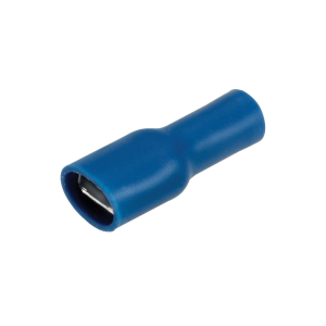 Blue Fully Insulated 6.3mm Female Blade Crimp Terminal (Pack Of 100)