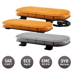 Britax 12-24V Amber LED Microbar With Magnetic Base (400 X 172 X 37mm) 