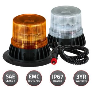 Britax 10-30V Amber LED Beacon With 7 Selectable Flash Patterns 