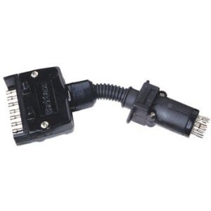 Britax 7 Pin Flat Socket To 6 Pin Small Plug Trailer Adaptor 