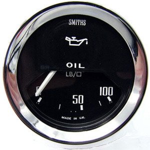 Smiths 52mm Electrical Oil Pressure Gauge 0-100 Lbs/In2