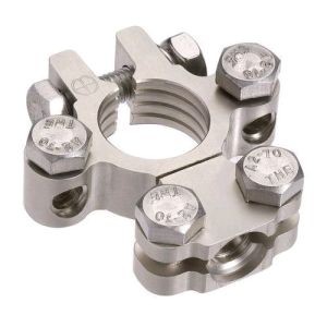 Projecta Satin Forged Positive Saddle Style Battery Terminal With Dual Auxillary (Pack Of 10) 
