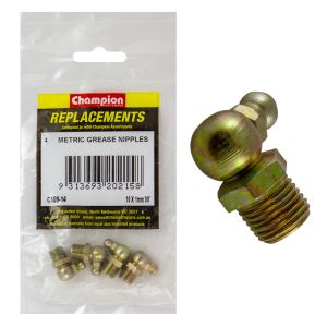 CHAMPION M10 X 1.00 90 DEGREE GREASE NIPPLE (PACK OF 4)