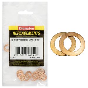 CHAMPION 14 X 10 X 1mm COPPER WASHER (PACK OF 25)