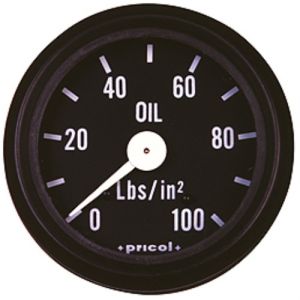 Pricol Mechanical Oil Pressure Gauge With Black Bezel