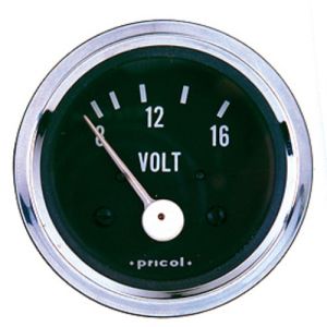 Pricol 8-16V Voltmeter With Chrome Bezel  