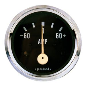 Pricol 60 Amp Ammeter Gauge With Chrome Bezel  