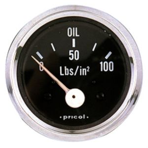 Pricol 0-100 PSI Electric Oil Pressure Gauge Chrome Bezel