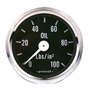 Pricol Mechanical Oil Pressure Gauge With Chrome Bezel