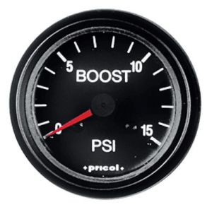 Pricol 0-15 PSI Turbo Boost Gauge With Black Bezel 