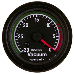 Pricol Vacuum Gauge 0-30 PSI With Black Bezel 
