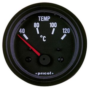 Pricol 40-120 Degree Electric Temperature Gauge With Black Bezel