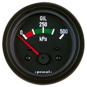 Pricol 0-500 Kpa Oil Pressure Gauge With Black Bezel