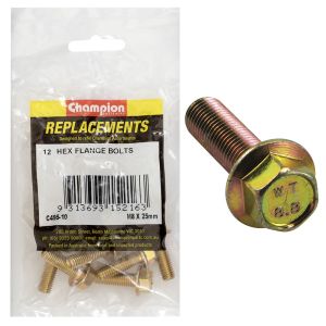 CHAMPION M8 X 25mm GRADE 8.8 FLANGED HEAD SET SCREW (PACK OF 12)