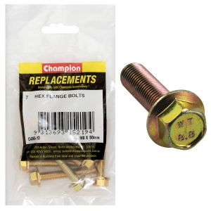 CHAMPION M8 X 50mm GRADE 8.8 FLANGED HEAD SET SCREW (PACK OF 7)