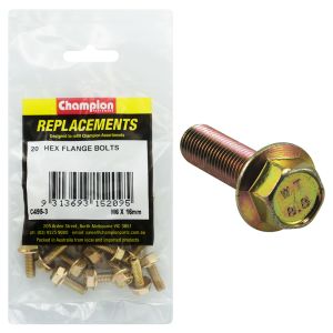 CHAMPION M6 X 16mm GRADE 8.8 FLANGED HEAD SET SCREW (PACK OF 20)