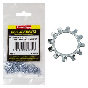 Champion 1/4" External Tooth Star Washer (Pack Of 50) 