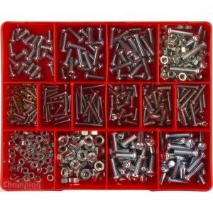 Champion Phillips Metric Pan Head Machine Screws & Nuts Assortment (520 Pieces) 