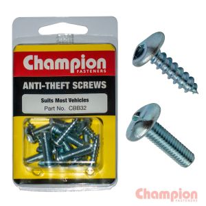 CHAMPION ANTI THEFT ONE WAY SCREW ASSORTMENT