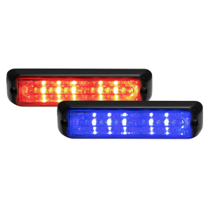 Code 3 12-24V 12 LED Red/Blue Warning Light (163 X 38 X 30mm) 