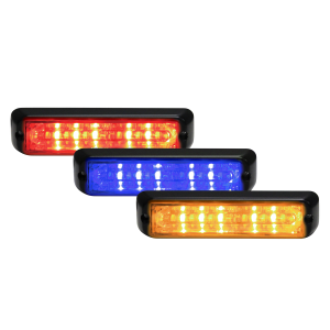 Code 3 12-24V 18 LED Red/Blue/Amber Warning Light (163 X 38 X 30mm) 