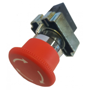 QLED PANEL MOUNT 40mm EMERGENCY STOP w/ NC CONTACT
