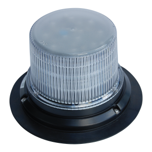 BRITAX 10-30V RED LED BEACON WITH 30 FLASH PATTERNS & CLEAR LENS