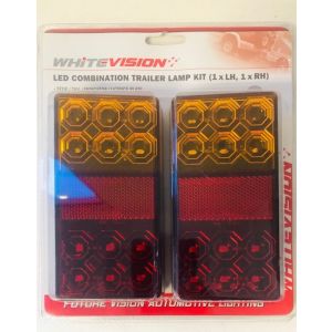 Whitevision 12V LED Combination Tailight (Blister Pack Of 2) 