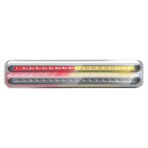 Whitevision 10-30V Slimline LED Combination Tail Ight With Reverse Light & Chrome Housing (400 X 82 X 15mm)