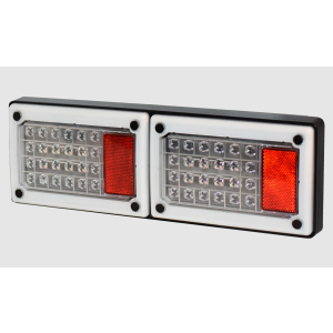 WHITEVISION 9-33V LED COMBINATION TAILIGHT WITH CLEAR LENS (403 X 132 X 29mm)