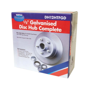 Ark Ht Holden 1/2" Galvanised Disc Hub (Complete With Ford Style Bearings, Marine Seal, Dust Cap, Studs & Nuts)