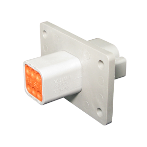 Deutsch 6 Pin Female Connector Housing With Flange Mount 