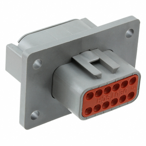 DEUTSCH DTM MINATURE 12 PIN FLANGE MOUNT FEMALE CONNECTOR