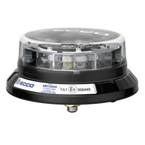 Ecco 10-32V Single Bolt Mount Low Profile Amber LED Beacon With Clear Lens