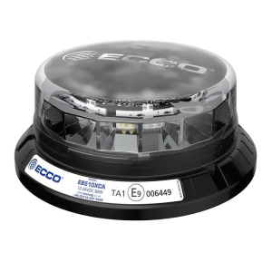 Ecco 10-32V  Low Profile Amber Led Beacon With Clear Lens