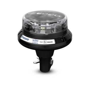 Ecco 10-32V Pole Mount Low Profile Amber LED Beacon with Clear Lens