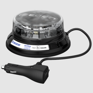 Ecco 10-32V Low Profile Amber Led Beacon With Magnetic Base & Clear Lens
