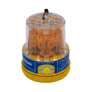 Ecco Amber Battery Powered Beacon With Magnetic Base 