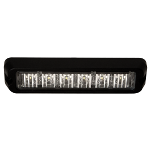 Ecco 12-24V Amber/White 6 LED Warning Light (132 X 32 X 21mm) 