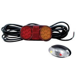 Brytec 12V LED Combination Tailight With 8.3m Lead & LED Side Marker Light 