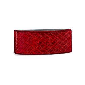 LED 12-24V RED REAR END OUTLINE MARKER/REFLECTOR WITH BLACK BASE (100 X 38 X 13mm)